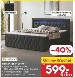 Netto Marken-Discount Juskys boxspringbett leona Angebot