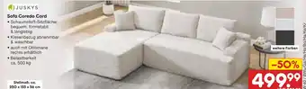 Netto Marken-Discount Juskys sofa coredo cord Angebot