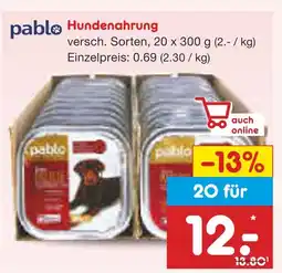 Netto Marken-Discount Pablo hundenahrung Angebot