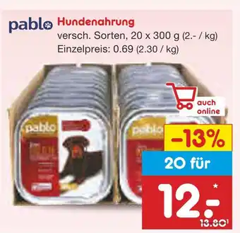 Netto Marken-Discount Pablo hundenahrung Angebot