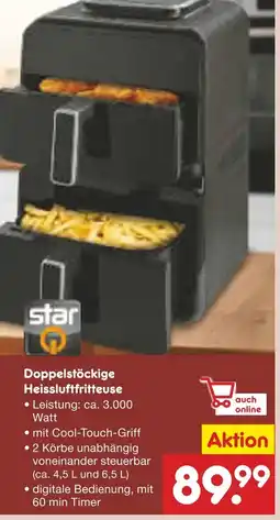 Netto Marken-Discount Star doppelstöckige heissluftfritteuse Angebot