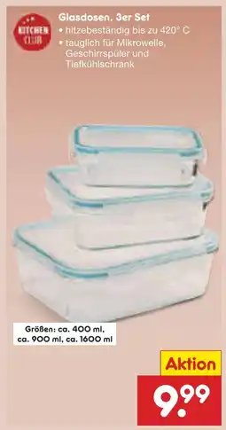 Netto Marken-Discount Glasdosen, 3er set Angebot