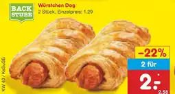 Netto Marken-Discount Backstube würstchen dog Angebot