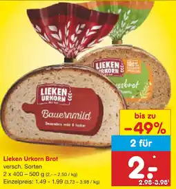 Netto Marken-Discount Lieken urkorn brot Angebot