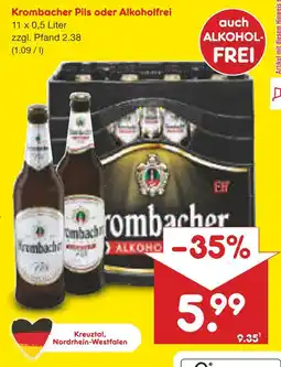 Netto Marken-Discount Krombacher pils oder alkoholfrei Angebot