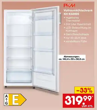 Netto Marken-Discount Pkm vollraumkühlschrank kh ks242e Angebot