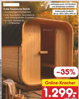 Netto Marken-Discount Artsauna cube fasssauna nolvik Angebot