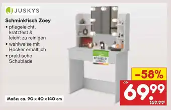 Netto Marken-Discount Juskys schminktisch zoey Angebot