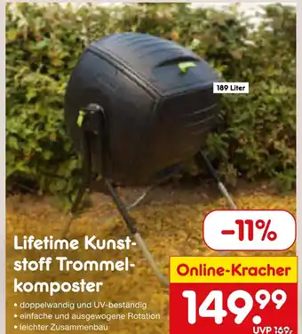 Netto Marken-Discount Lifetime kunststoff trommelkomposter Angebot