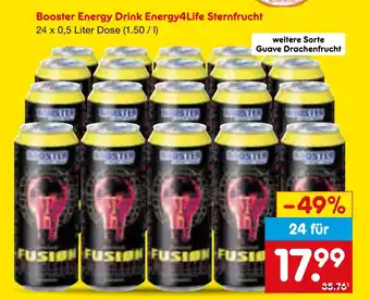 Netto Marken-Discount Booster energy drink energy4life sternfrucht Angebot
