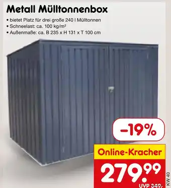 Netto Marken-Discount Metall mülltonnenbox Angebot
