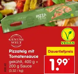Netto Marken-Discount Genuss welt pizzateig mit tomatensauce Angebot