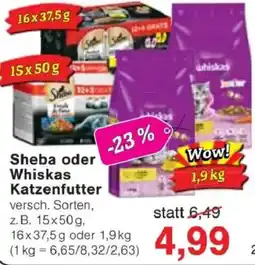 Jawoll Sheba oder Whiskas Katzenfutter Angebot