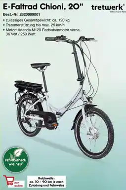 Netto Marken-Discount tretwerk E-Faltrad Chioni, 20" Angebot
