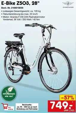 Netto Marken-Discount ZUNDAPP E-Bike Z503, 28" Angebot
