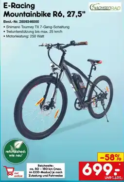 Netto Marken-Discount SACHSENRAD E-Racing Mountainbike R6, 27,5" Angebot