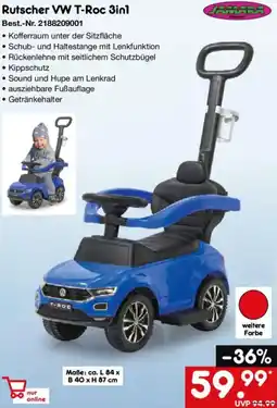 Netto Marken-Discount Rutscher VW T-Roc 3in1 JAMARA Angebot