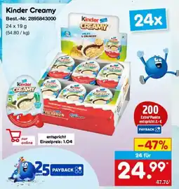 Netto Marken-Discount Kinder Creamy Angebot