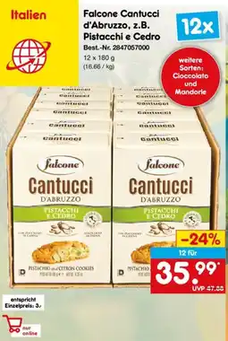 Netto Marken-Discount Falcone Cantucci d'Abruzzo, z.B. Pistacchi e Cedro Angebot