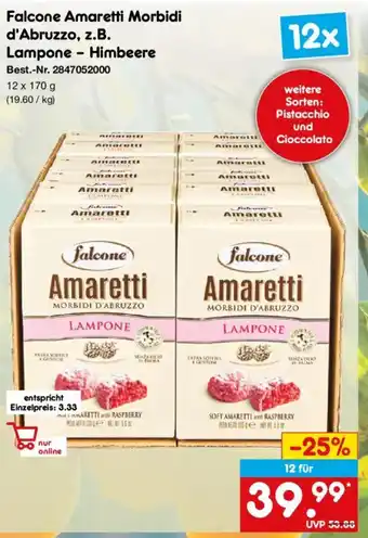 Netto Marken-Discount Falcone Amaretti Morbidi d'Abruzzo, z.B. Lampone - Himbeere Angebot