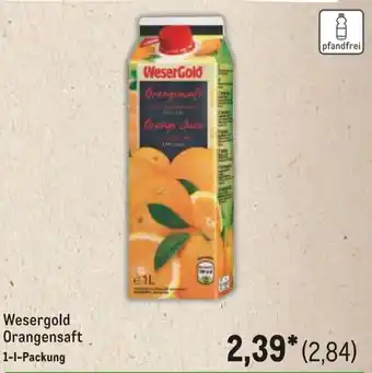 METRO Wesergold Orangensaft Angebot