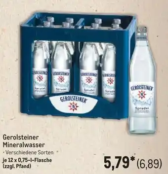 METRO Gerolsteiner Mineralwasser Angebot