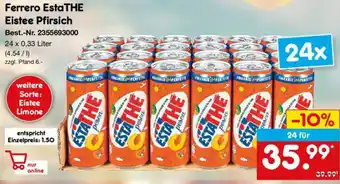 Netto Marken-Discount Ferrero EstaTHE Eistee Pfirsich Angebot