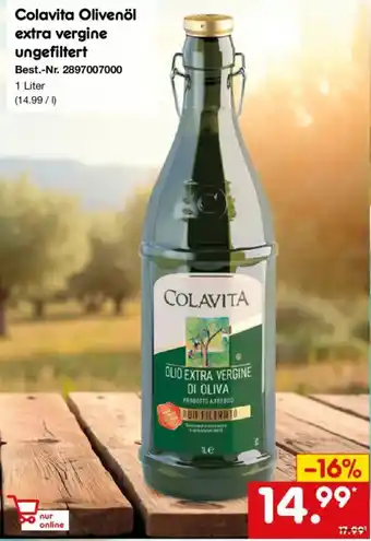 Netto Marken-Discount Colavita Olivenöl extra vergine ungefiltert Angebot