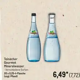 METRO Teinacher Gourmet Mineralwasser Angebot