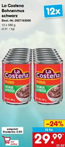 Netto Marken-Discount La Costena Bohnenmus schwarz Angebot