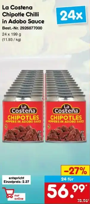 Netto Marken-Discount La Costena Chipotle Chilli in Adobo Sauce Angebot