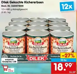 Netto Marken-Discount Dilek Gekochte Kichererbsen Angebot