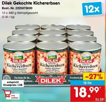 Netto Marken-Discount Dilek Gekochte Kichererbsen Angebot