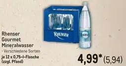 METRO Rhenser Gourmet Mineralwasser Angebot