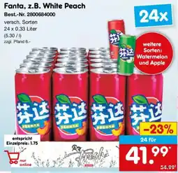 Netto Marken-Discount Fanta, z.B. White Peach Angebot