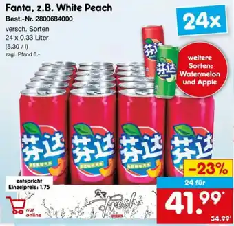 Netto Marken-Discount Fanta, z.B. White Peach Angebot