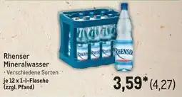 METRO Rhenser Mineralwasser Angebot