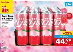 Netto Marken-Discount Coca Cola, z.B. Peach Angebot