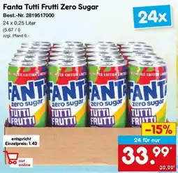 Netto Marken-Discount Fanta Tutti Frutti Zero Sugar Angebot