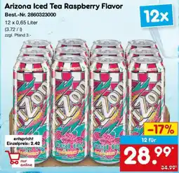 Netto Marken-Discount Arizona Iced Tea Raspberry Flavor Angebot