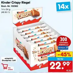 Netto Marken-Discount Kinder Crispy Riegel Angebot