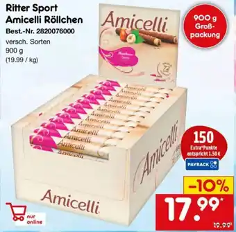 Netto Marken-Discount Ritter Sport Amicelli Röllchen Angebot