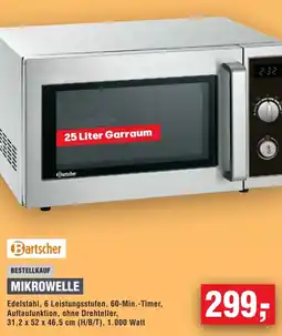 Handelshof Bartscher bestellkauf mikrowelle Angebot