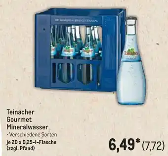 METRO Teinacher Gourmet Mineralwasser Angebot