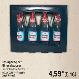 METRO Ensinger Sport Mineralwasser Angebot