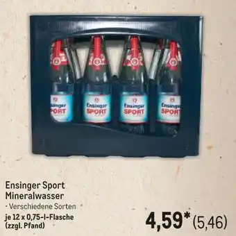METRO Ensinger Sport Mineralwasser Angebot