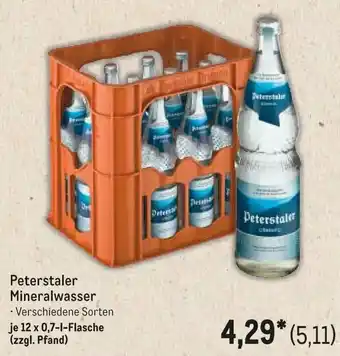 METRO Peterstaler Mineralwasser Angebot