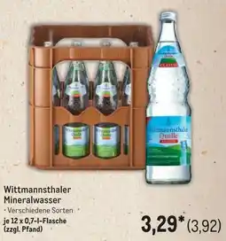 METRO Wittmannsthaler Mineralwasser Angebot