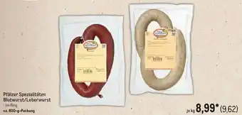 METRO Pfälzer Spezialitäten Blutwurst/Leberwurst Angebot