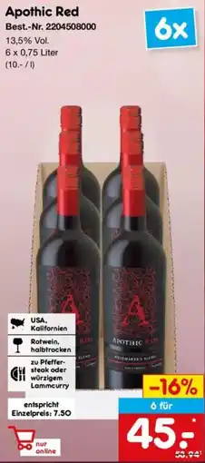 Netto Marken-Discount Apothic Red Angebot